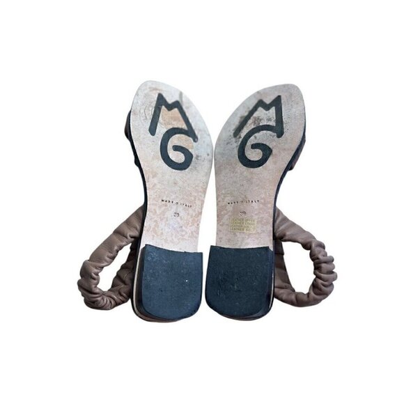 M. Gemi Gabriana Ruched Soft Leather Pink Slip On Sandals 39 0917 - Picture 4 of 4